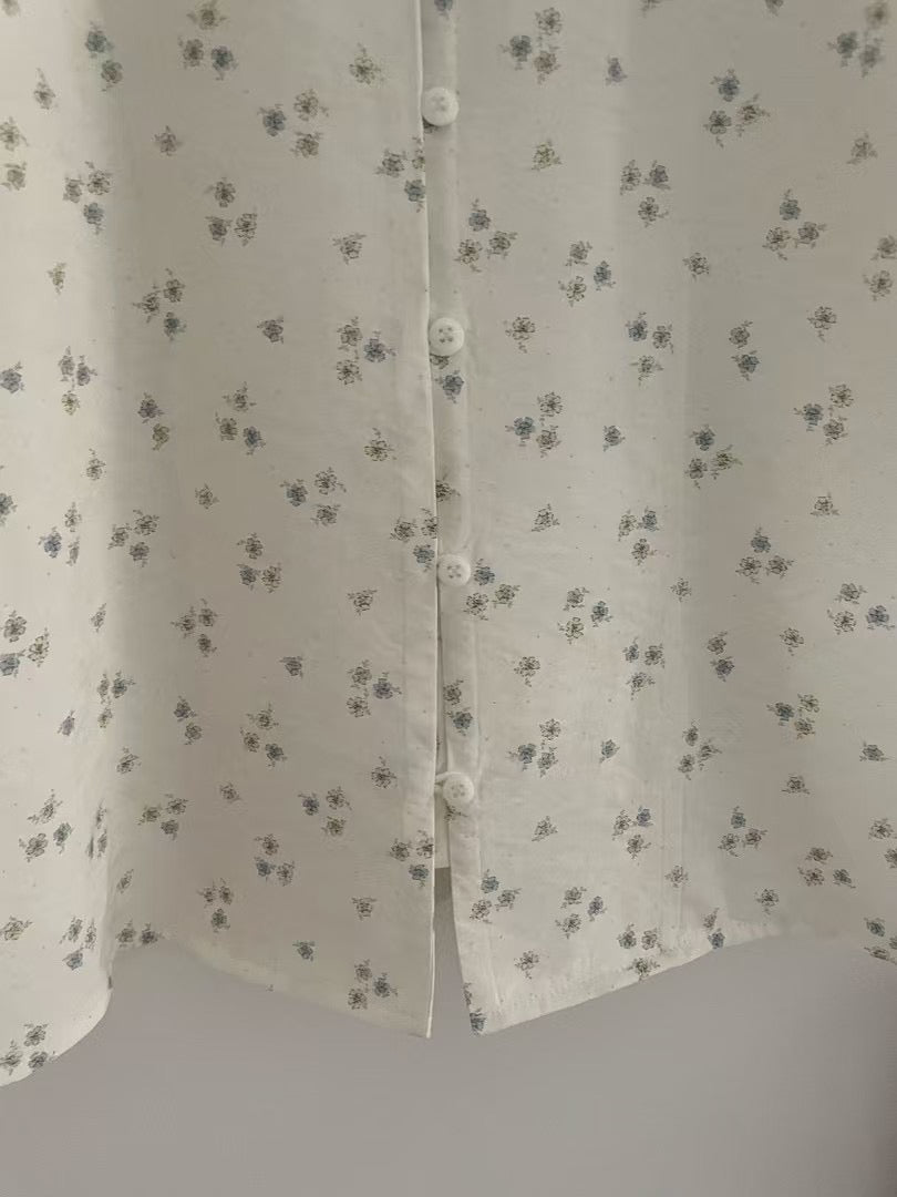 Romance flower print blouse