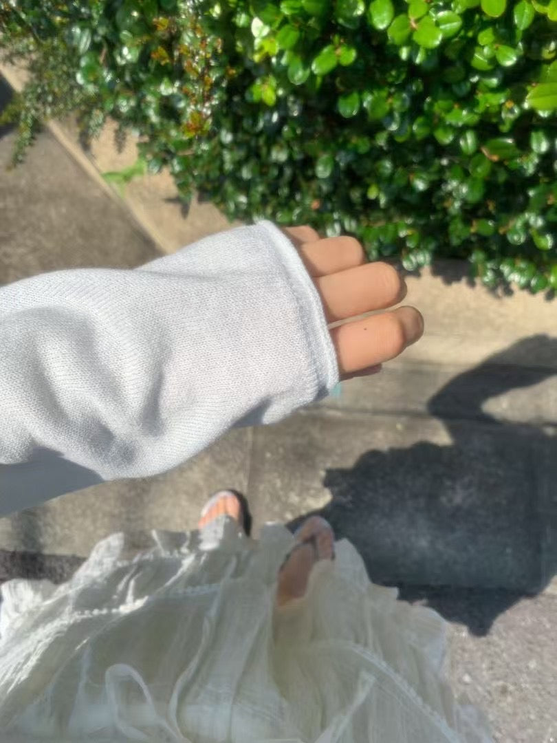 Downy thin knit light blue