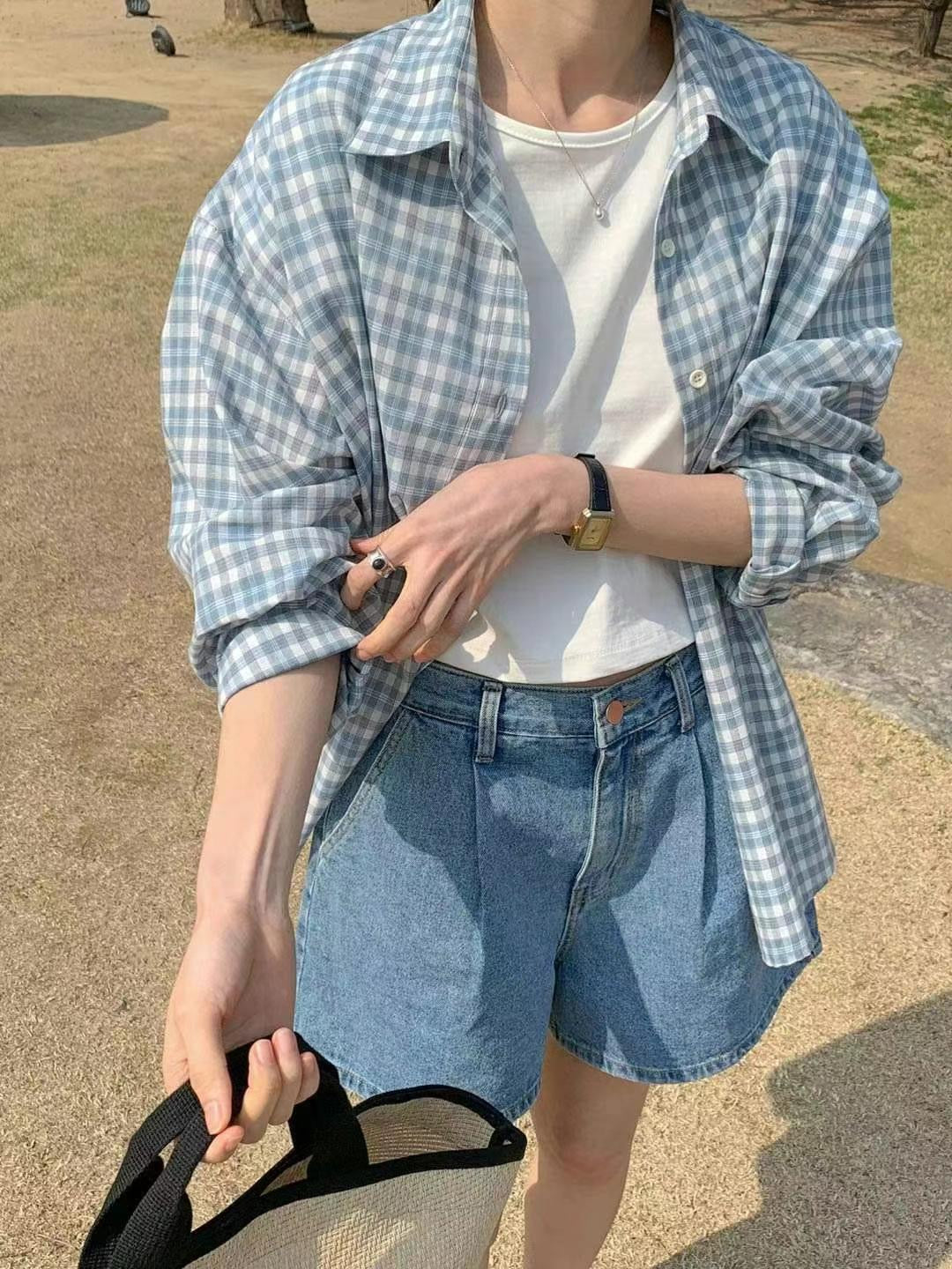 Roni checkered long sleeve shirt