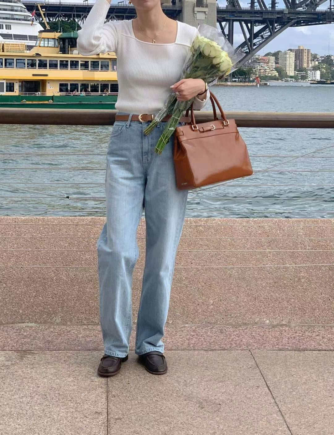 Faye square neck blouse (white)