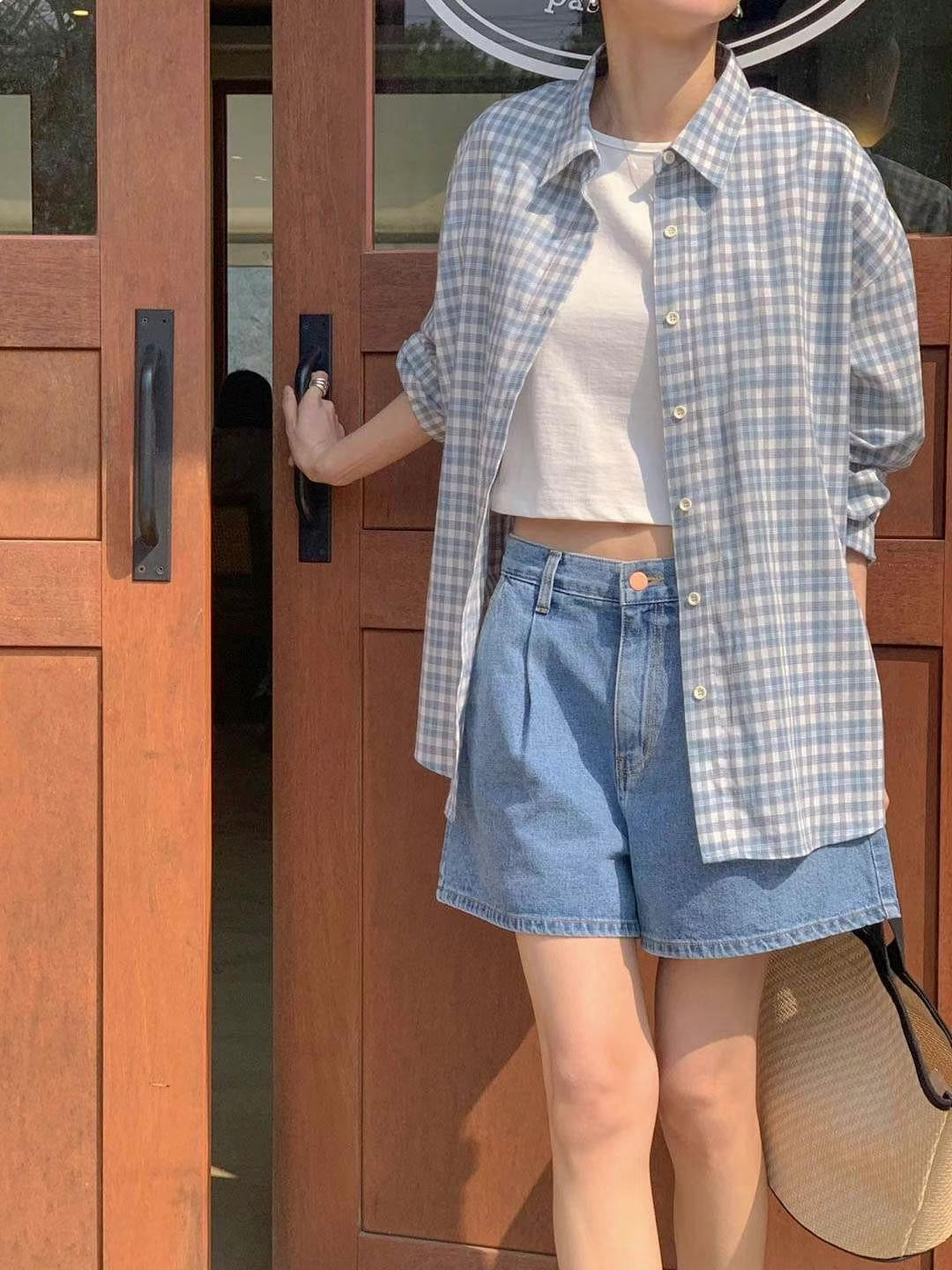 Roni checkered long sleeve shirt