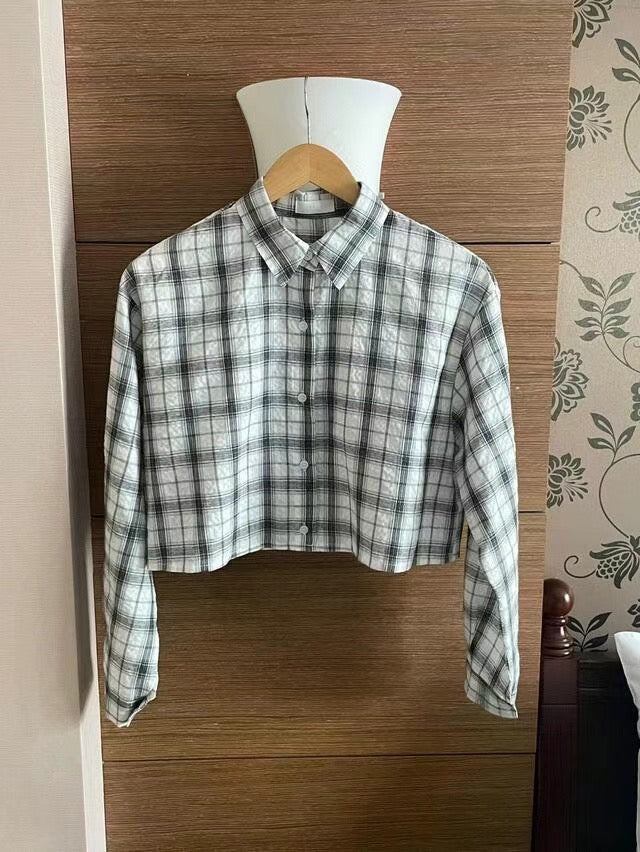 Addison checkered shirt white
