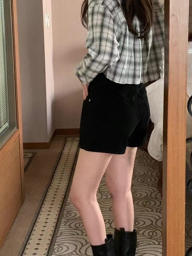 Addison checkered shirt white