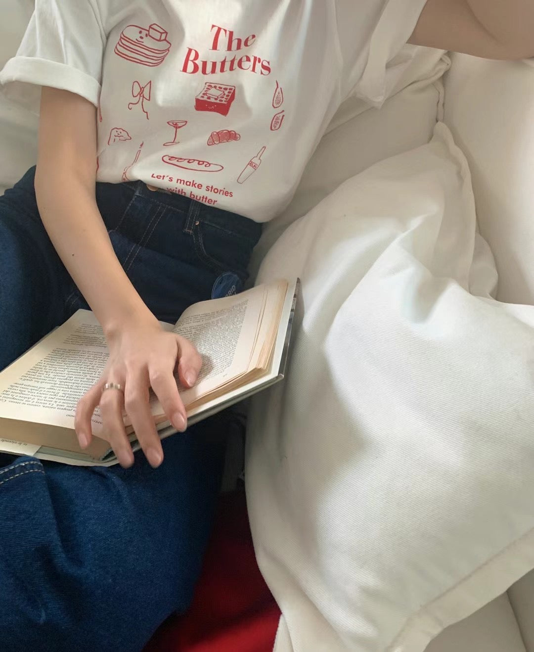 Joy The butters t-shirt (red text)