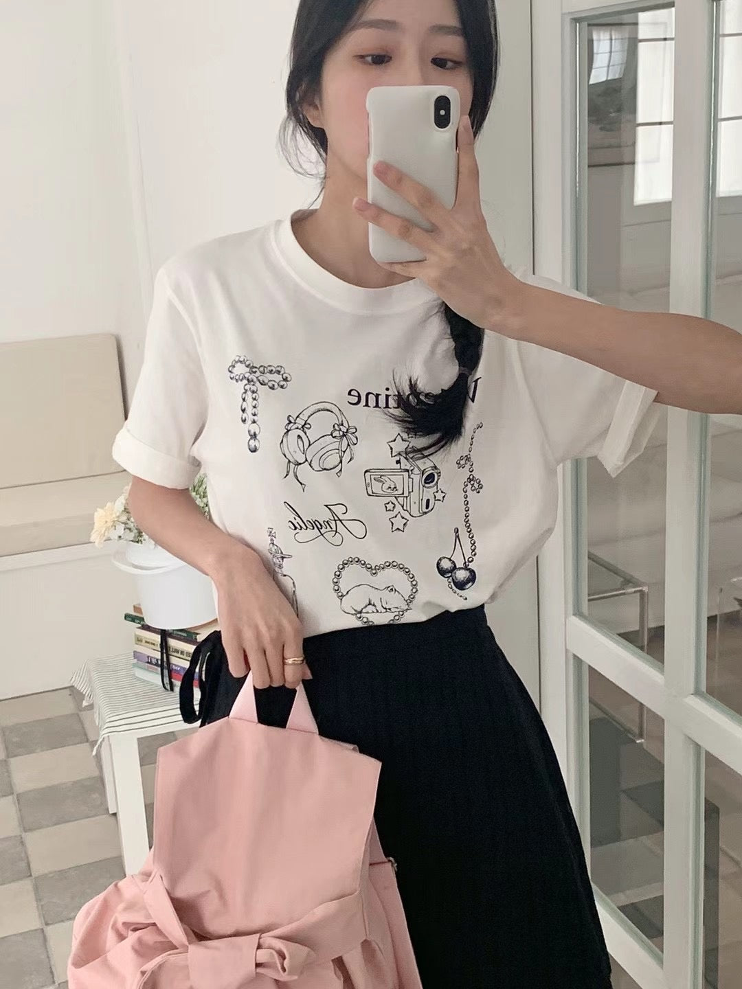 Hana valentine shirt (white)