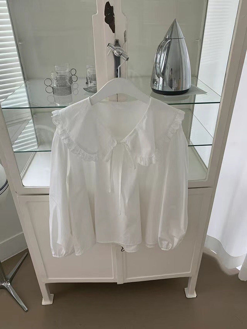 Ellis Baby collar white blouse