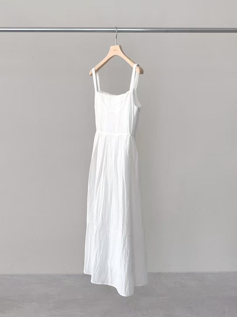 Ivy ribbon pintuck dress