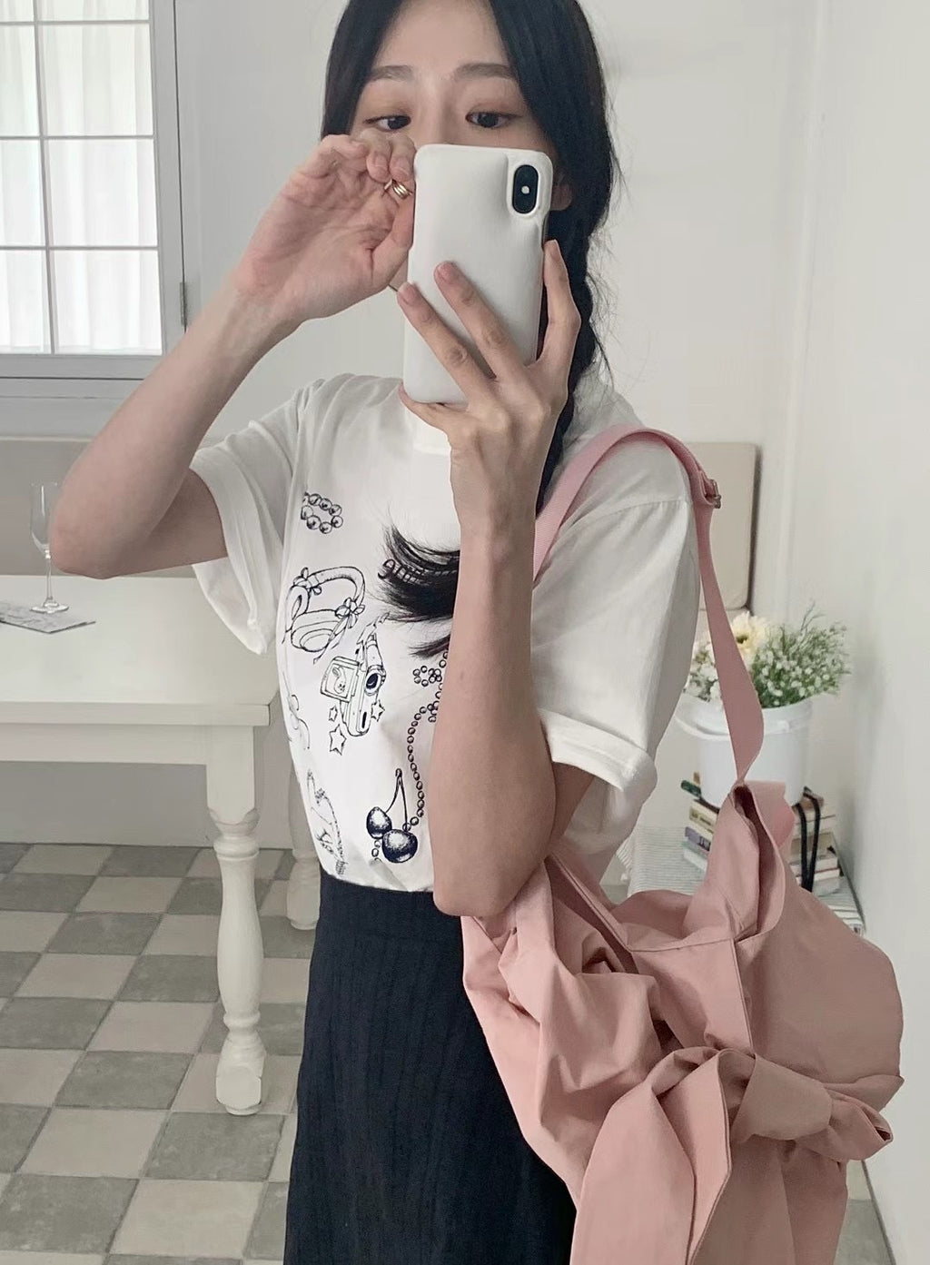 Hana valentine shirt (white)