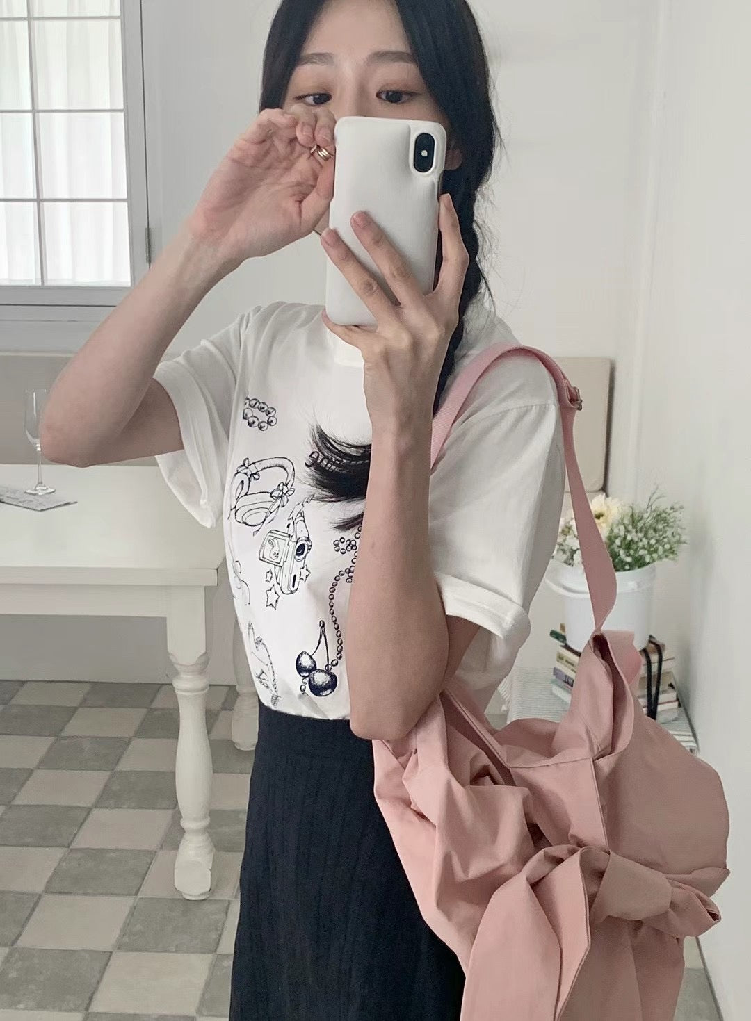 Hana valentine shirt (white)
