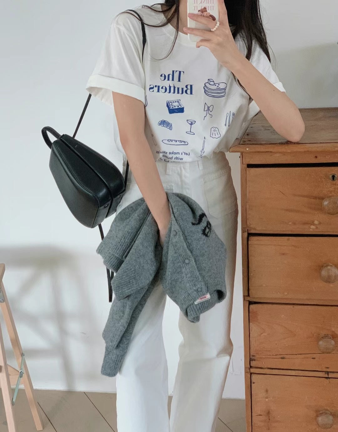 Joy The butters t-shirt (blue text)