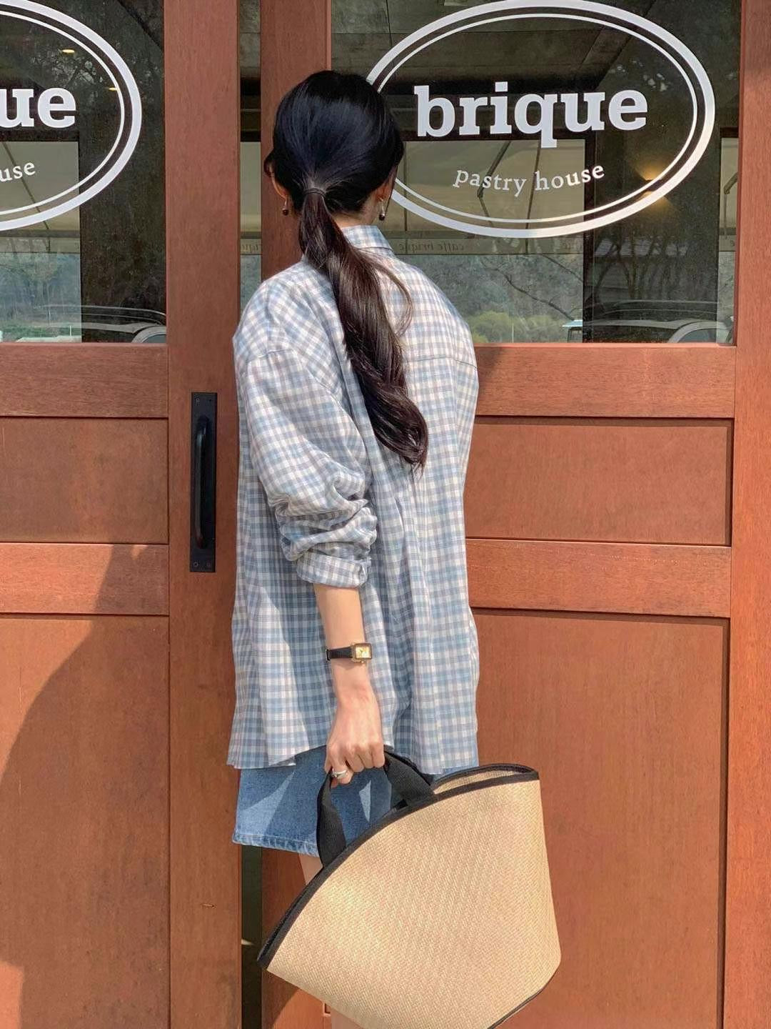 Roni checkered long sleeve shirt