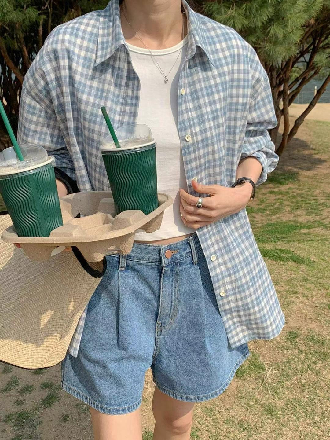 Roni checkered long sleeve shirt