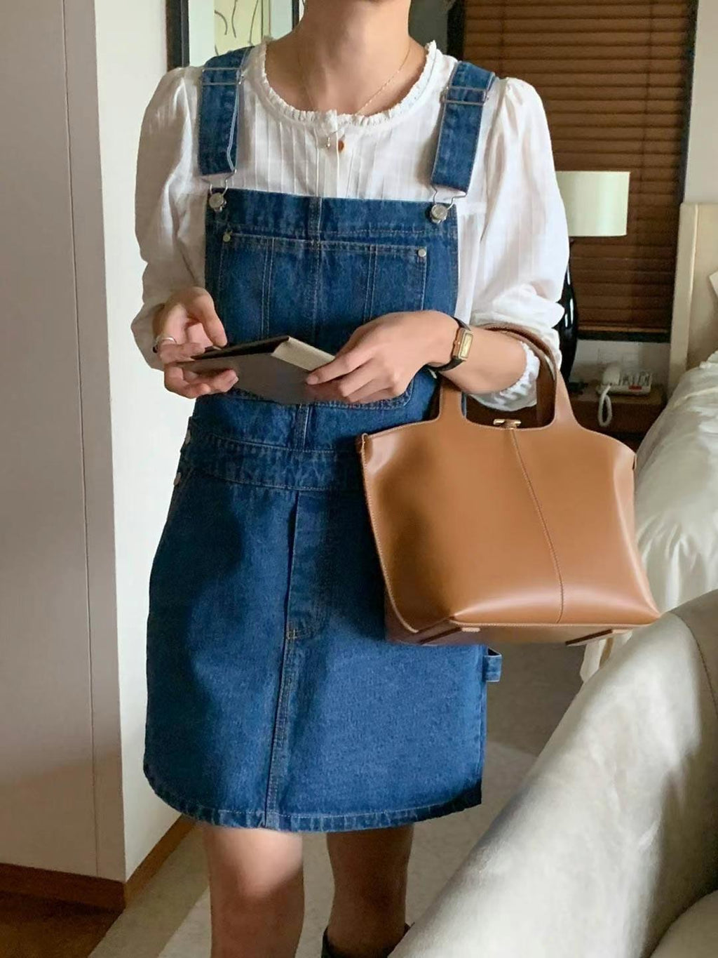 Elora Denim Pinafore Dress
