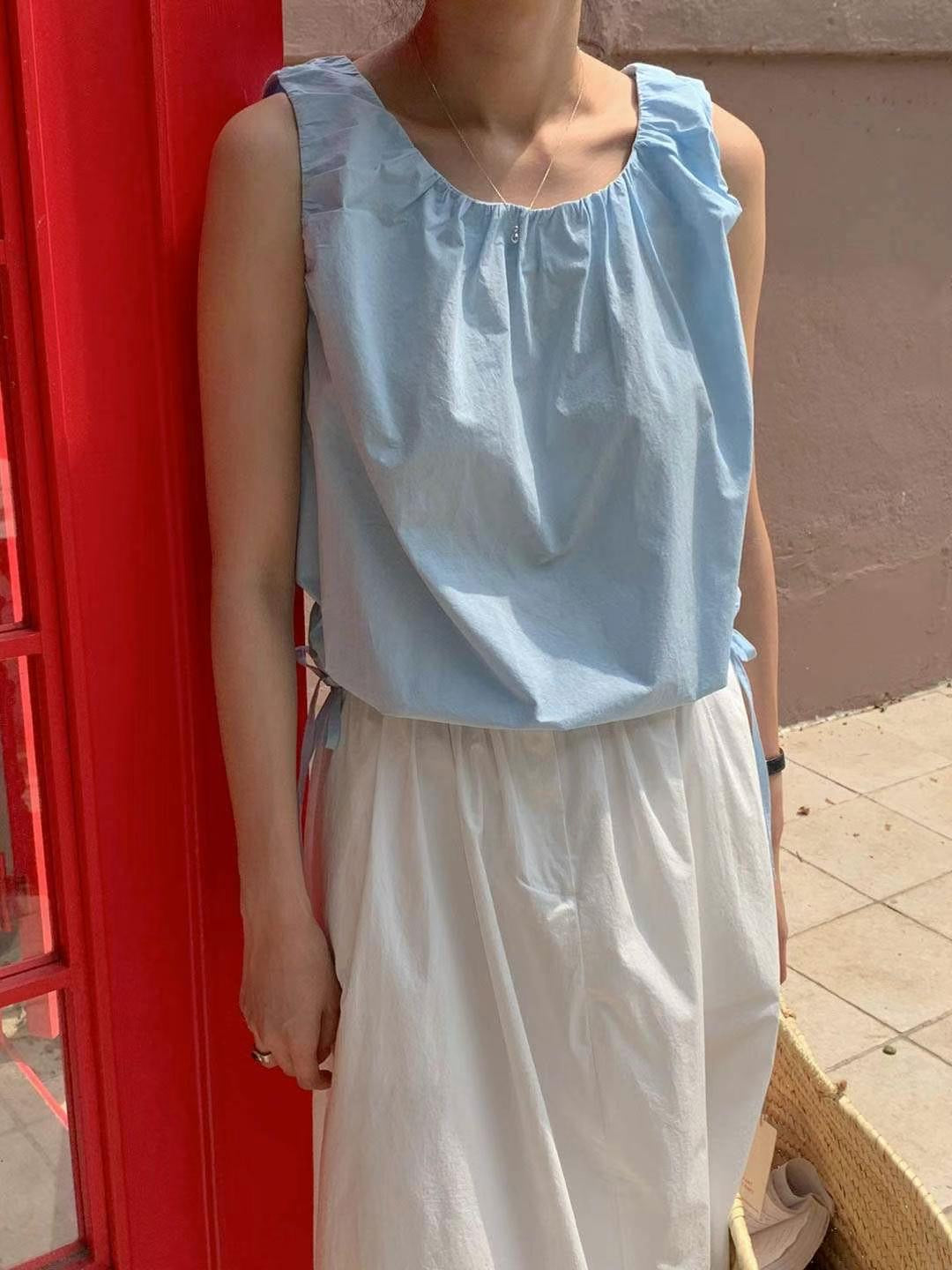 Kayla sleeves top with drawstring