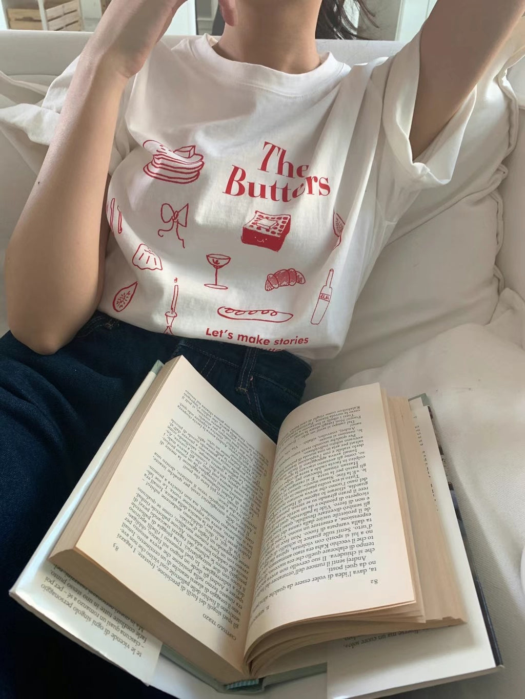 Joy The butters t-shirt (red text)