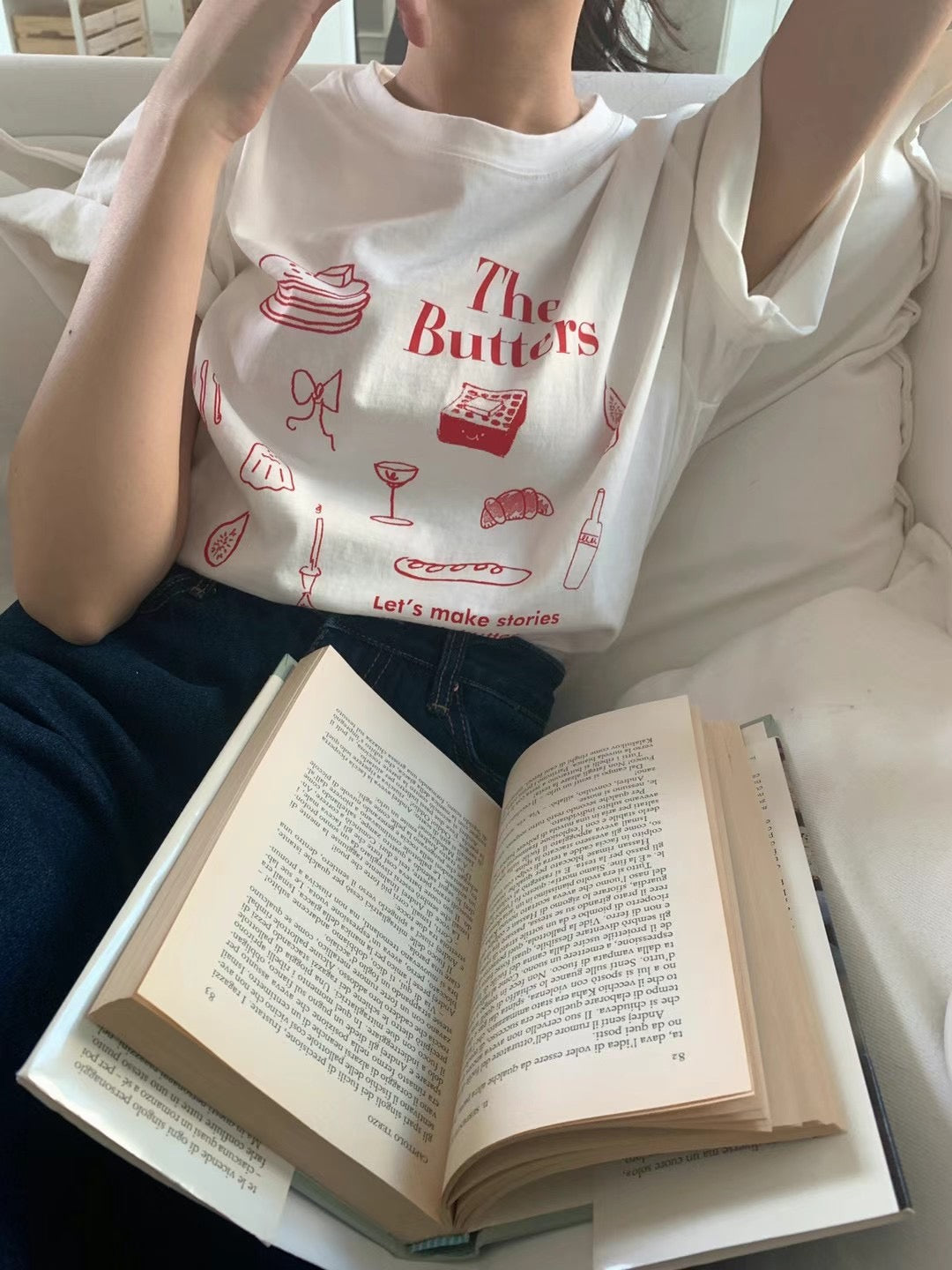 Joy The butters t-shirt (red text)