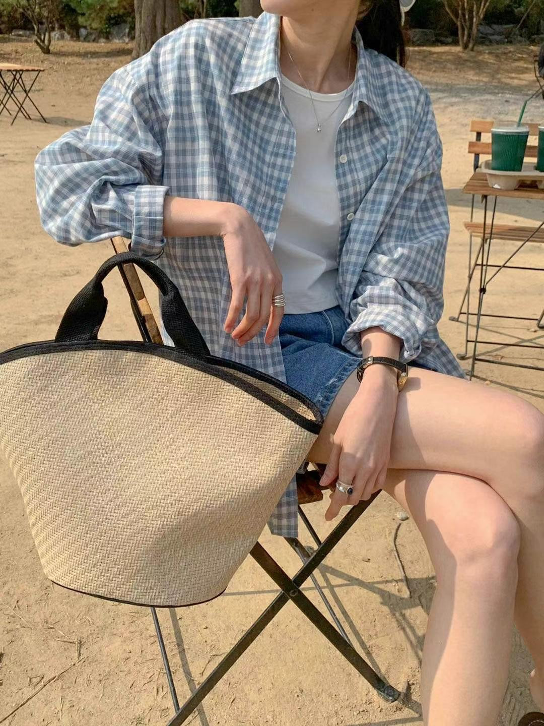 Roni checkered long sleeve shirt