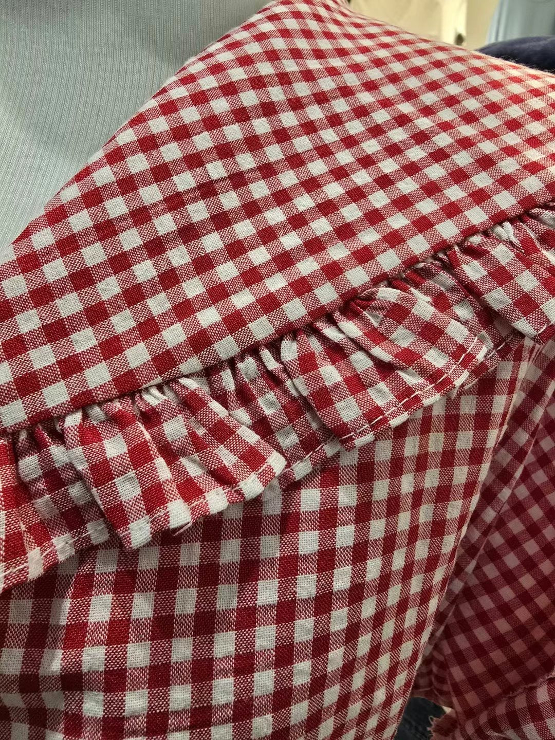 Bomi checkered blouse