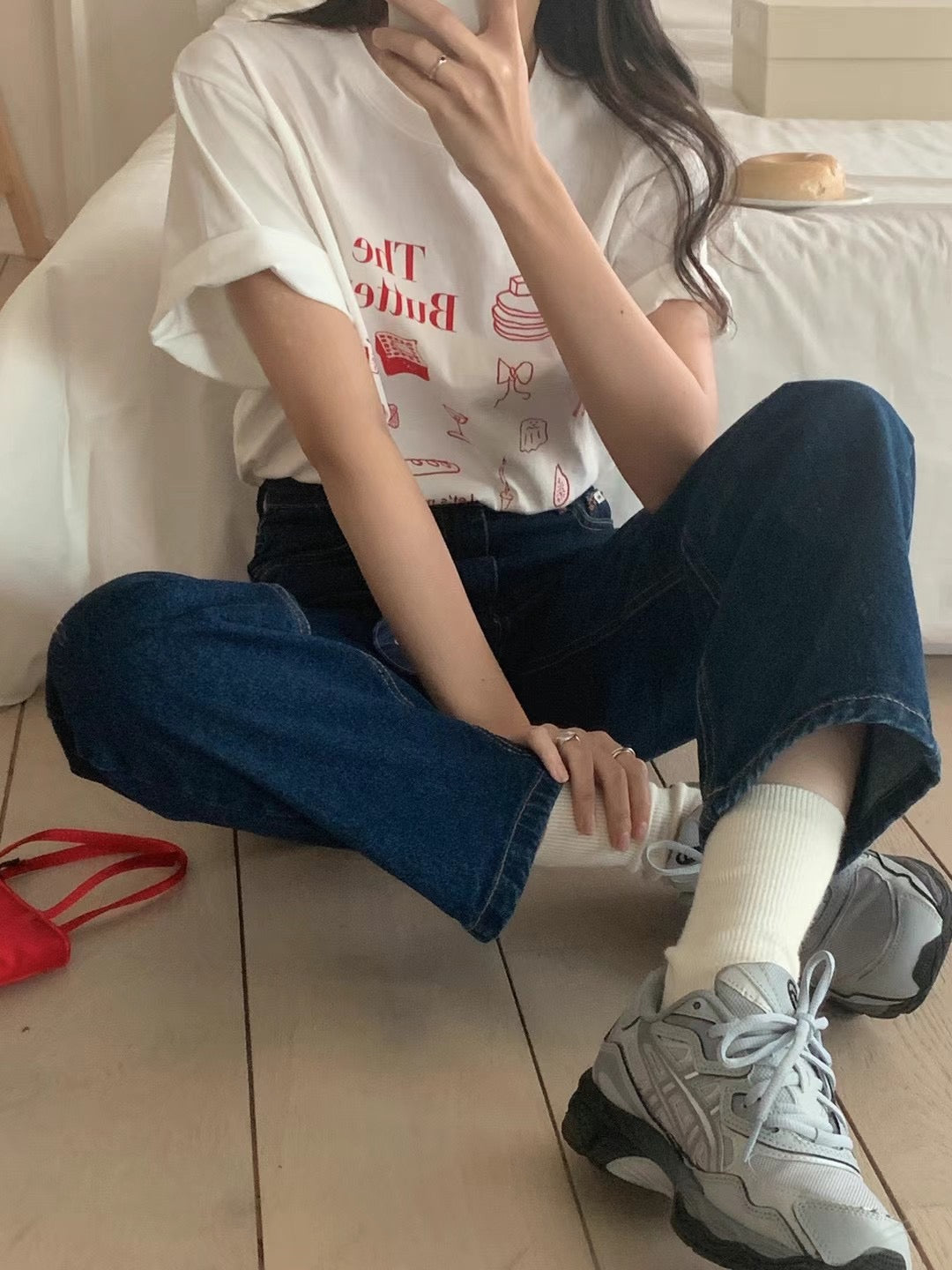 Joy The butters t-shirt (red text)