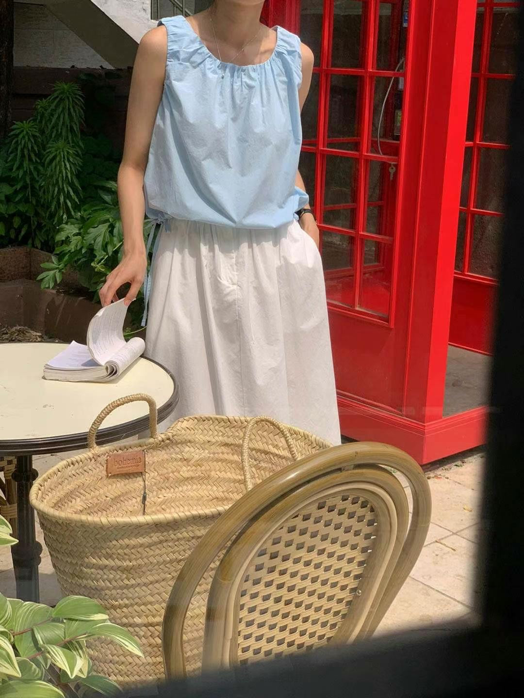 Kayla sleeves top with drawstring