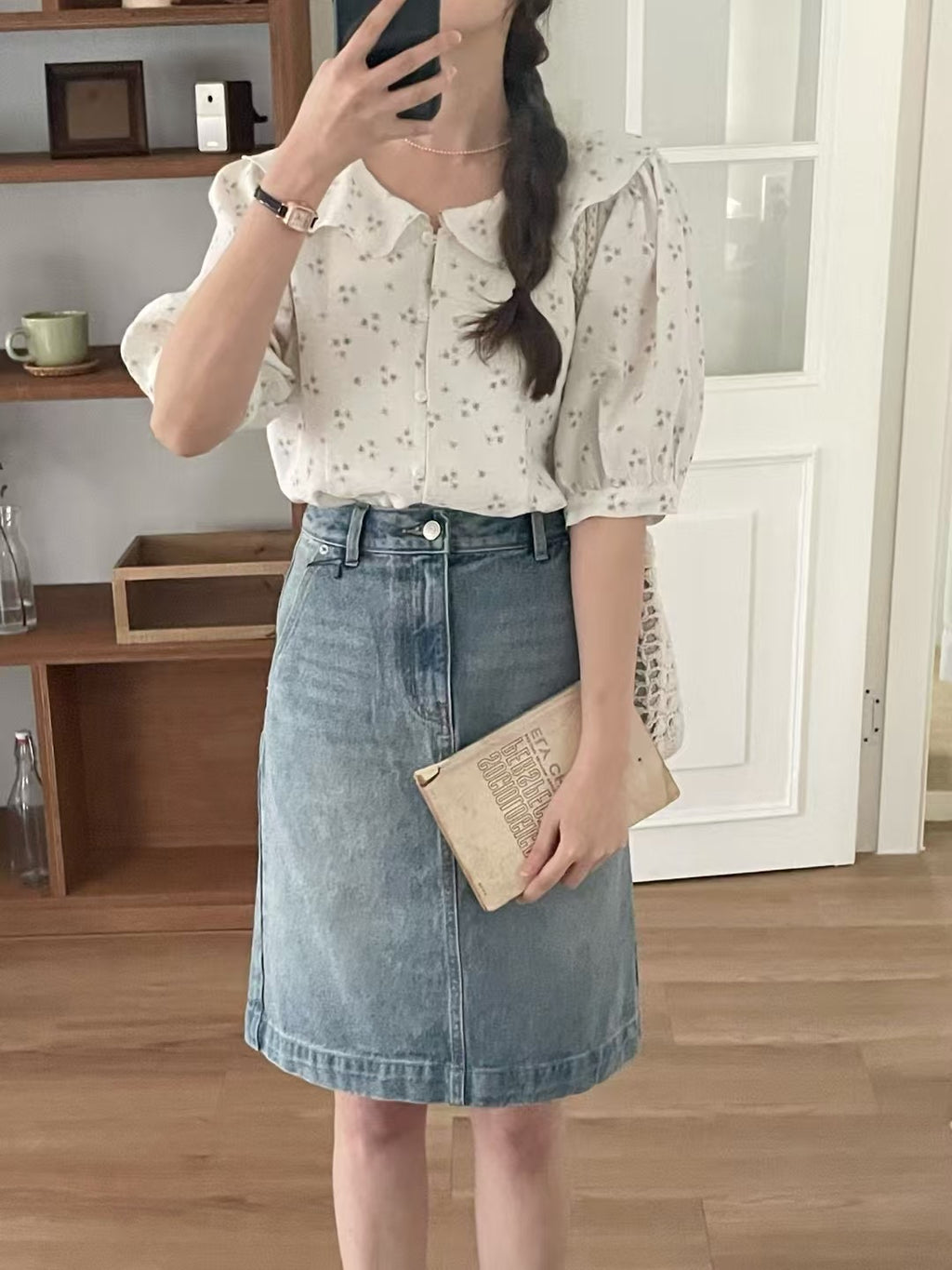 Romance flower print blouse