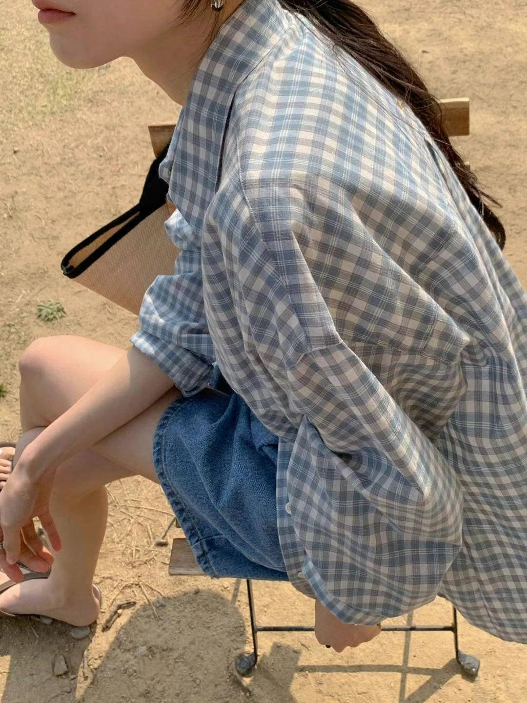Roni checkered long sleeve shirt