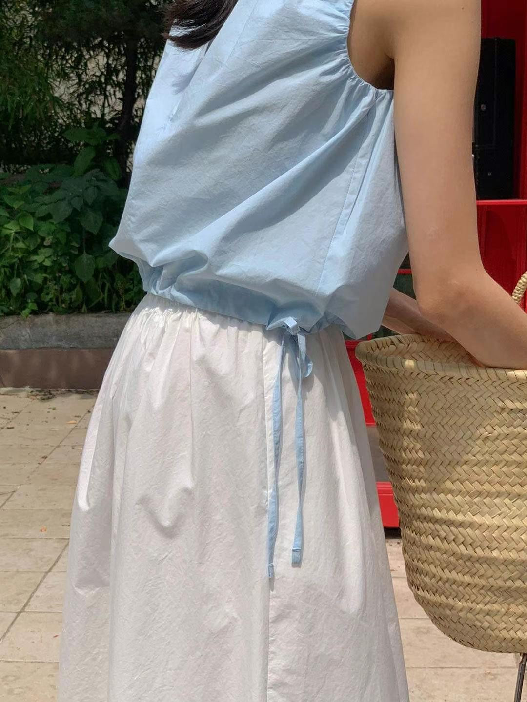 Kayla sleeves top with drawstring