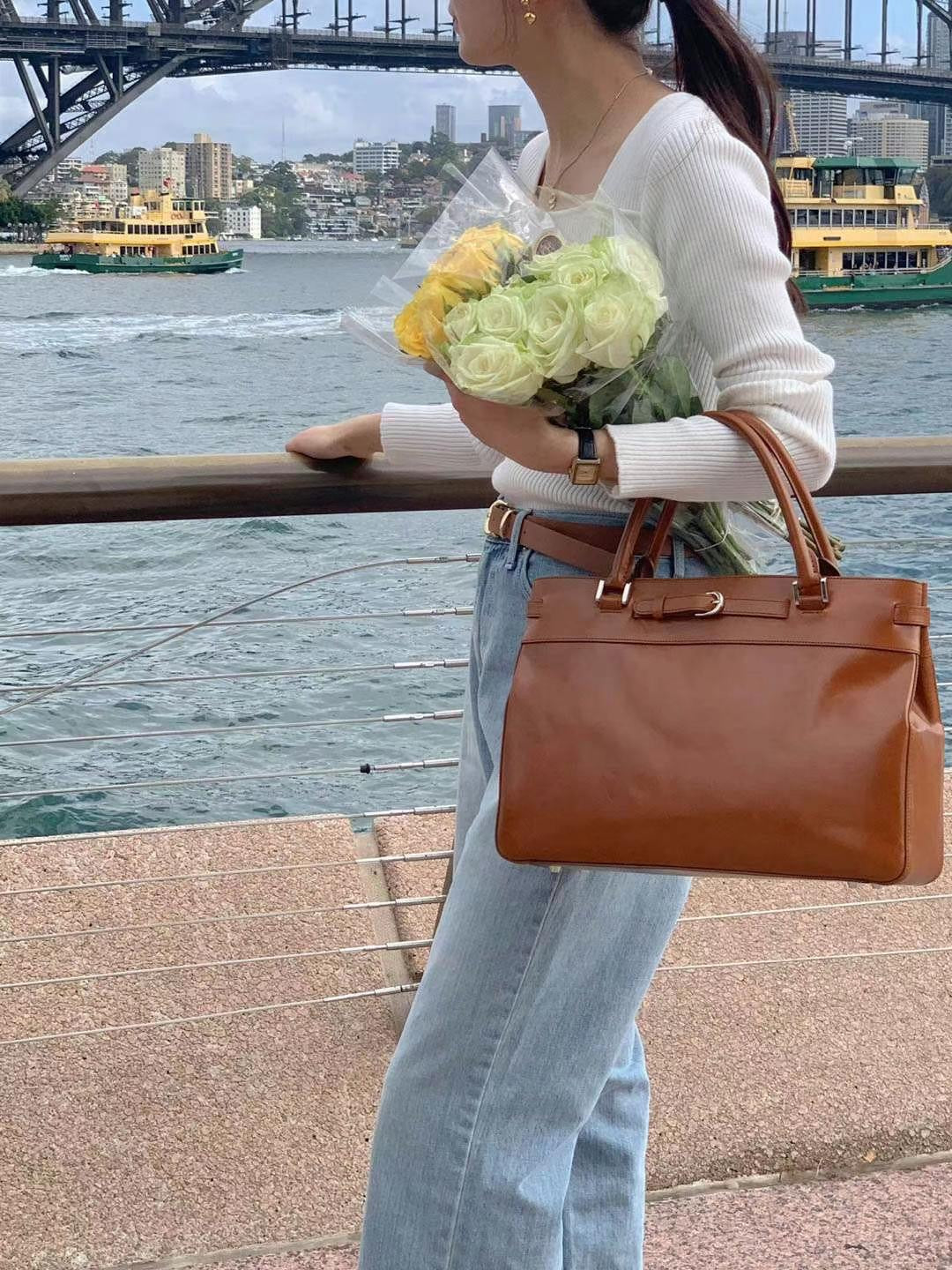 Faye square neck blouse (white)