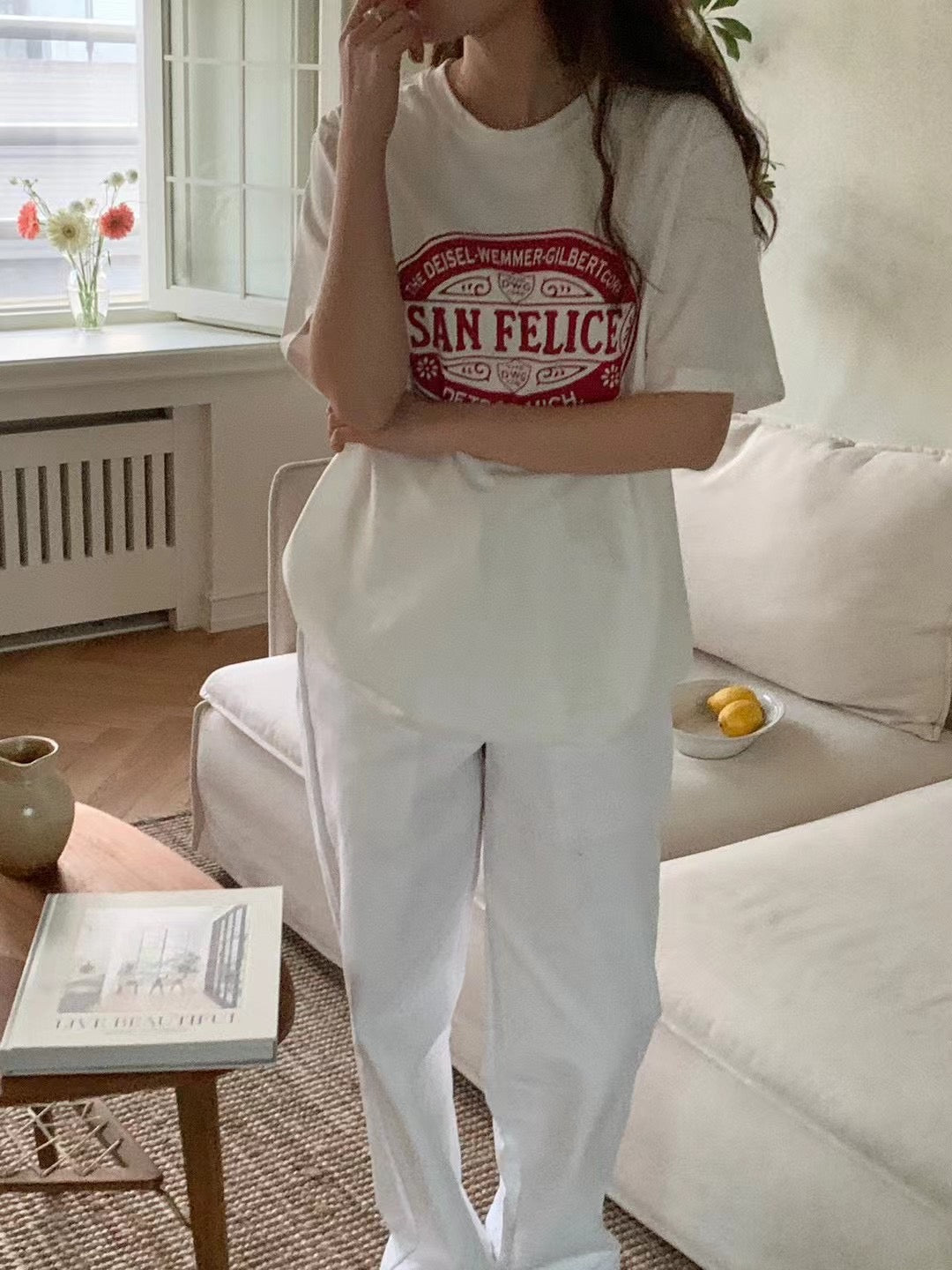 Summer San Felice t-shirt (red text)