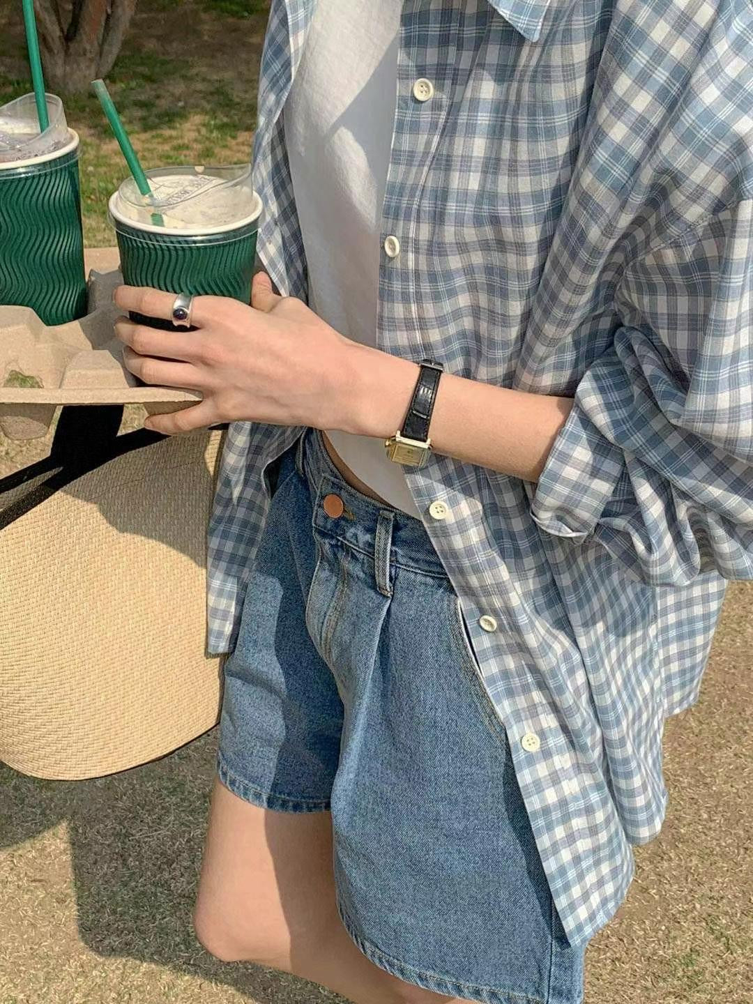 Roni checkered long sleeve shirt