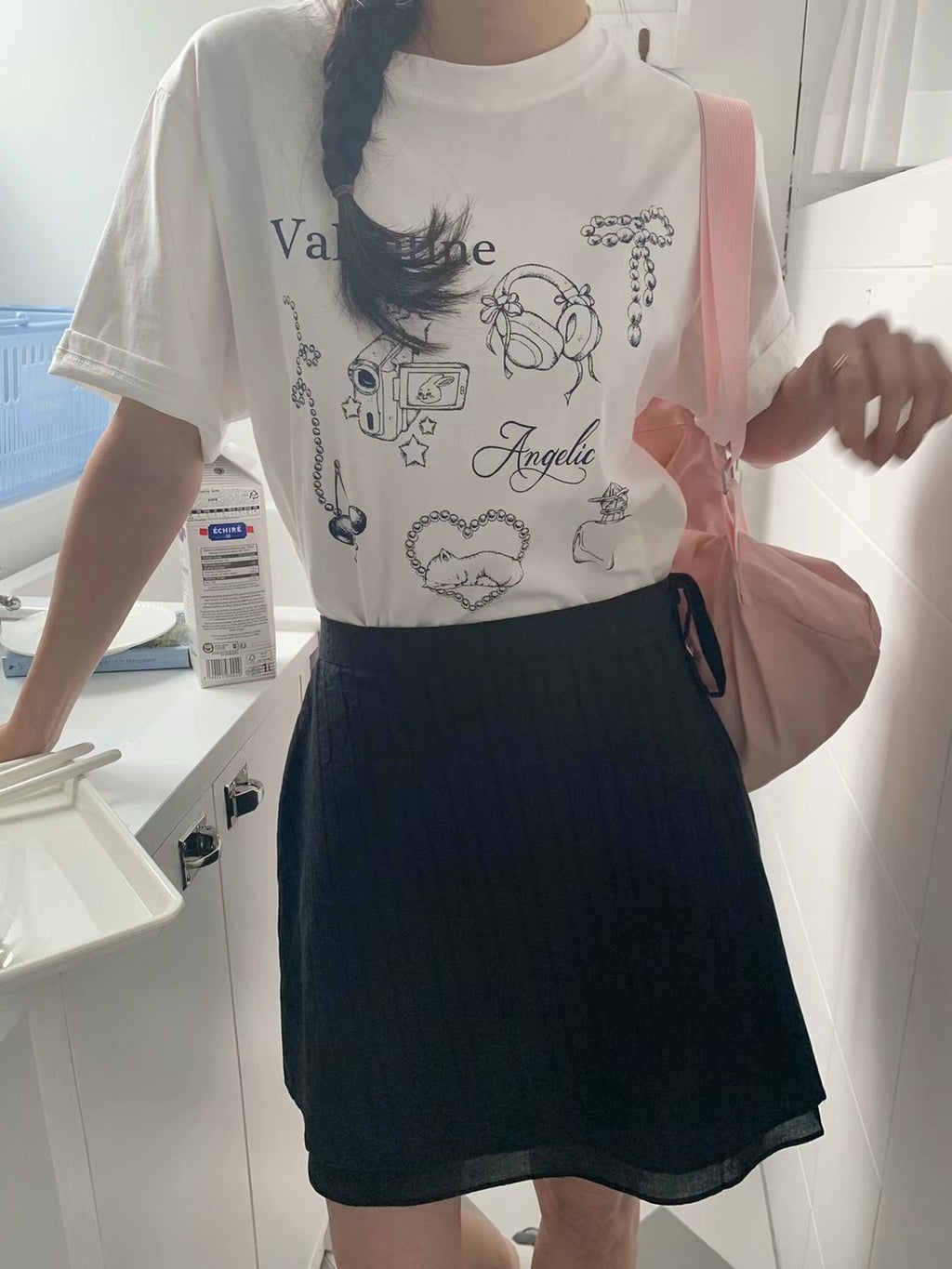 Hana valentine shirt (white)