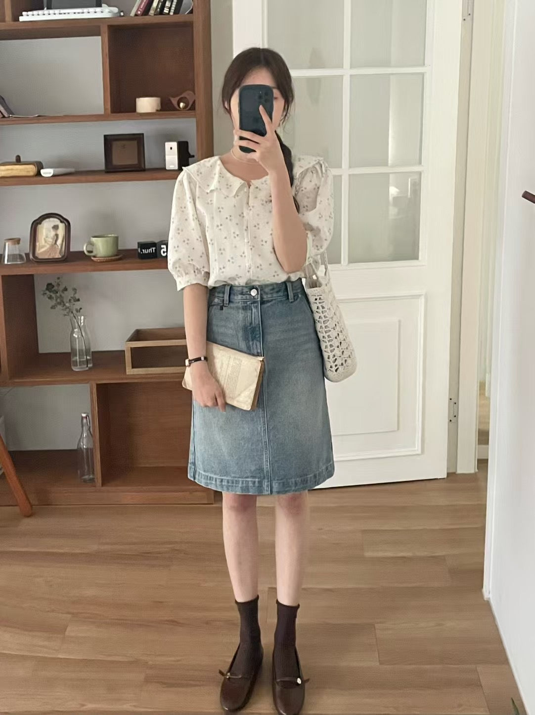Romance flower print blouse
