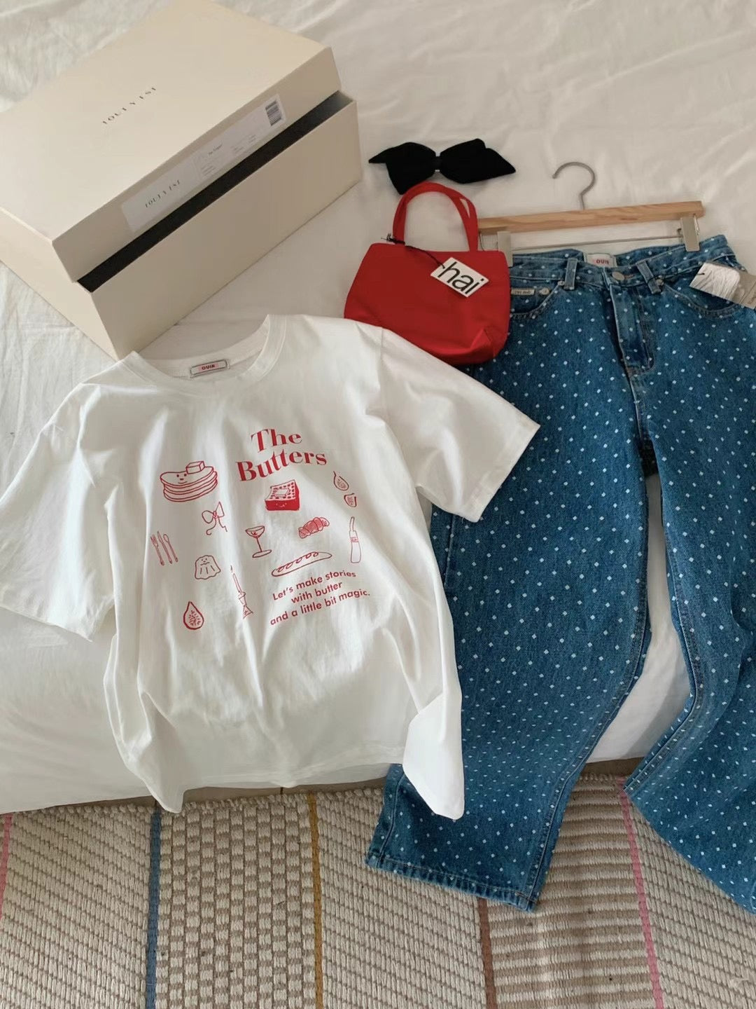Joy The butters t-shirt (red text)