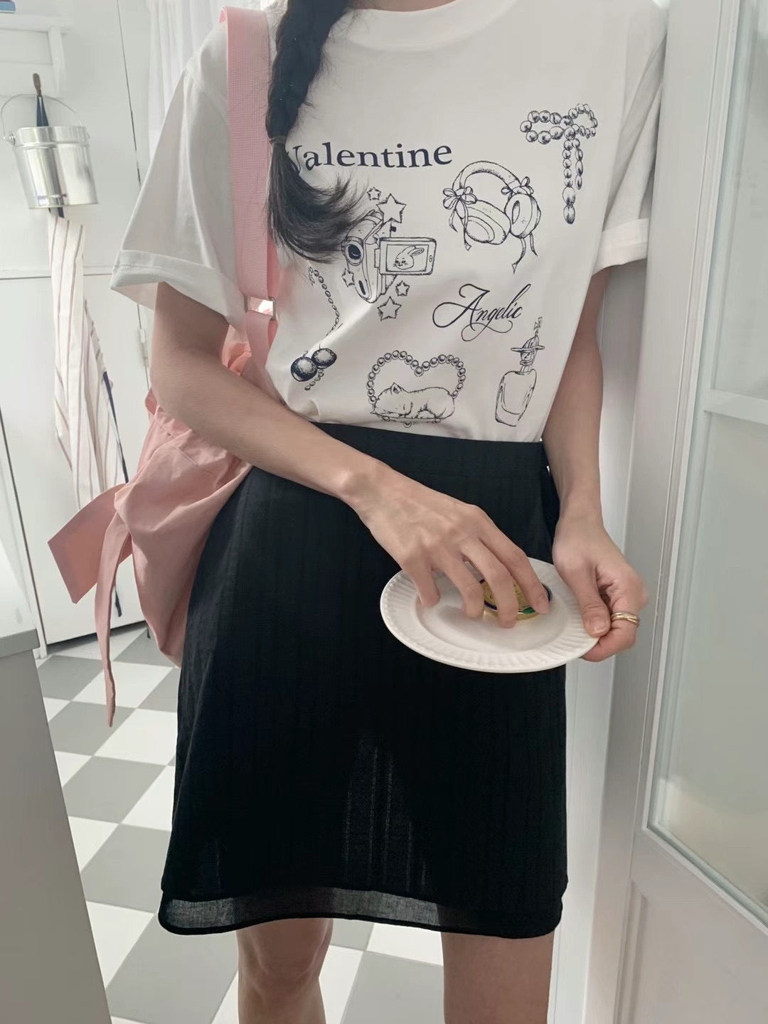 Hana valentine shirt (white)