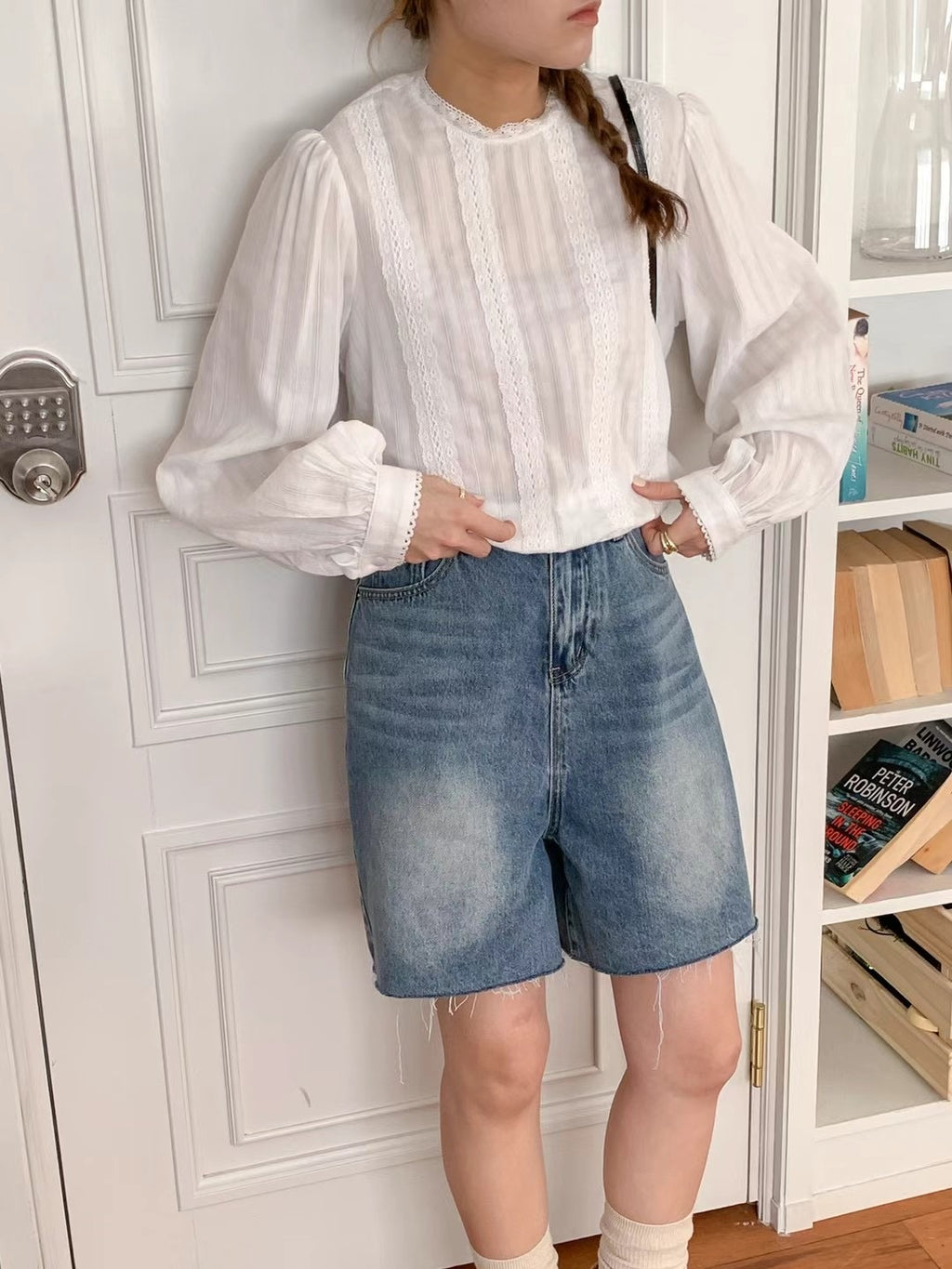 Ada Lace Crochet French Blouse