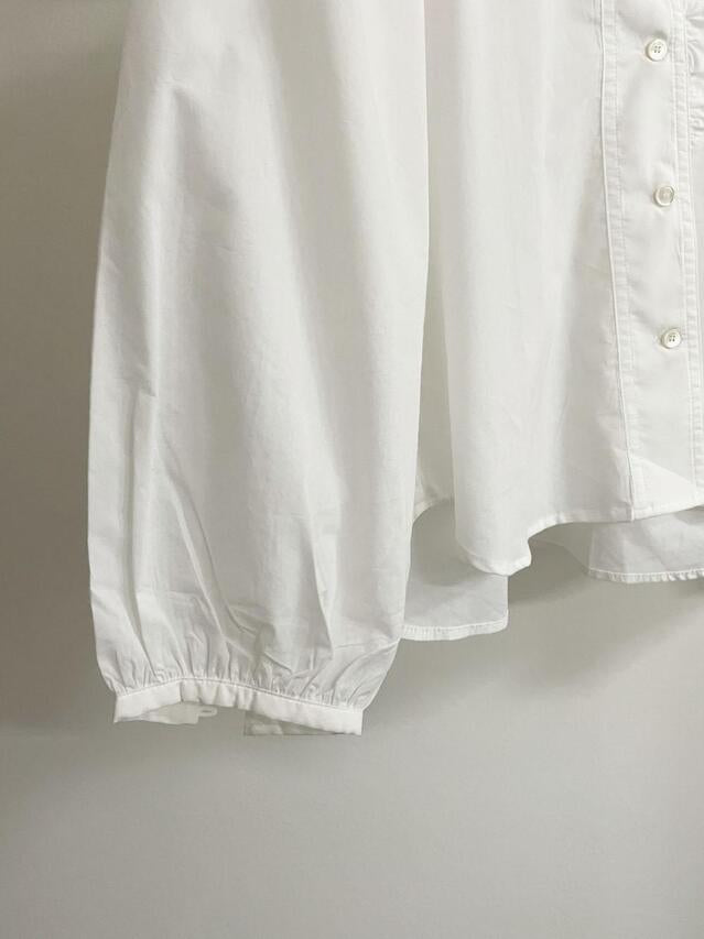 Aisha lotus collar white shirt