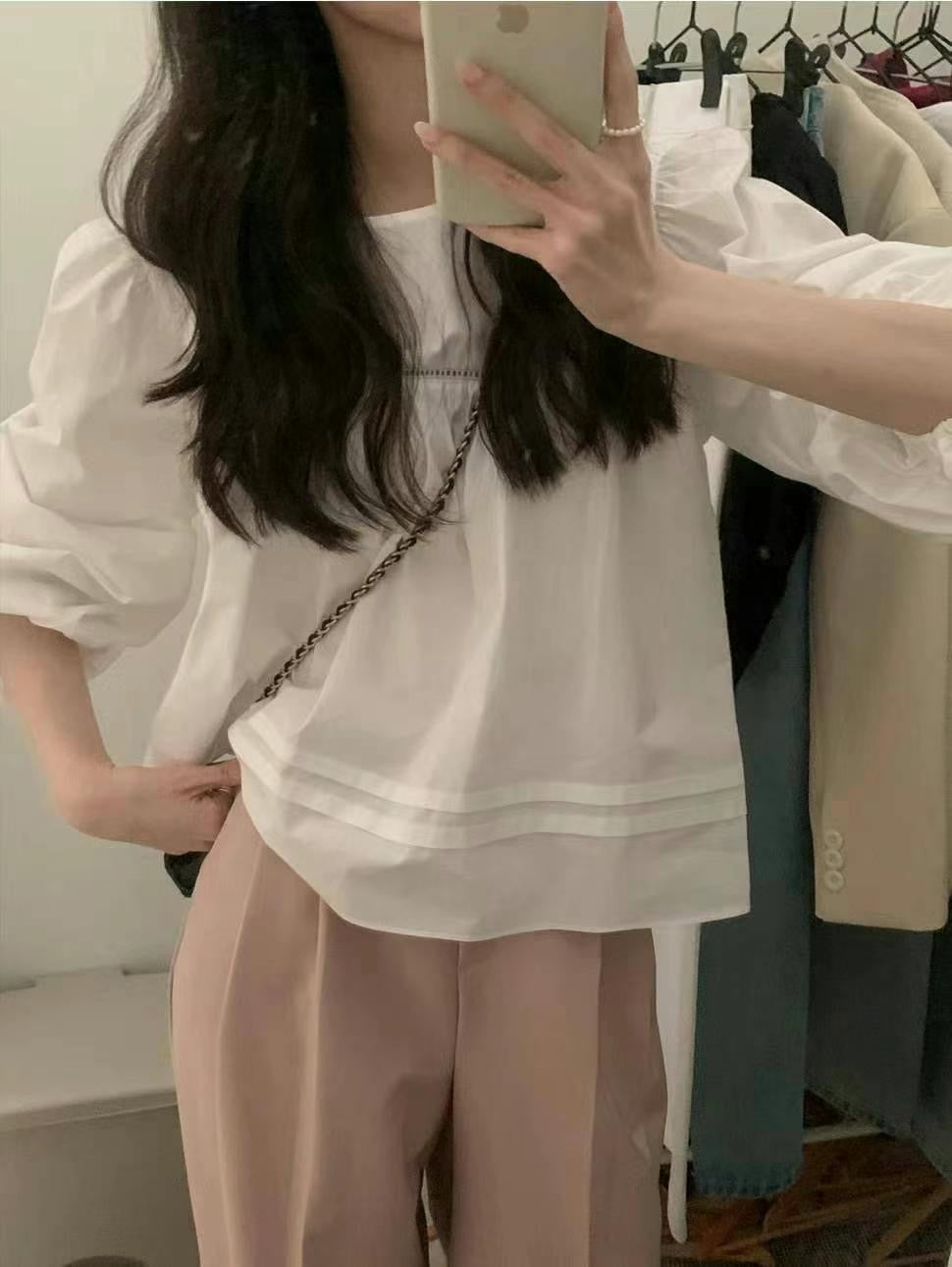 Eileen long sleeve blouse (white)
