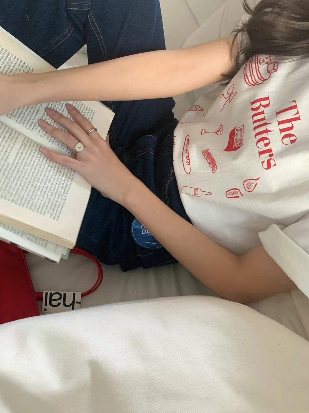 Joy The butters t-shirt (red text)